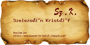 Szelezsán Kristóf névjegykártya